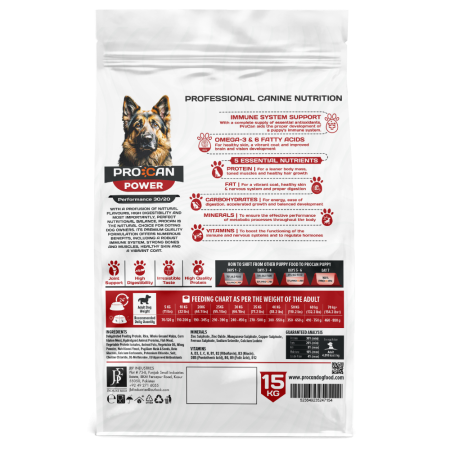 Image of Procan Power Formula Dog Food in Pakistan – Premium Nutrition for Active Dogs