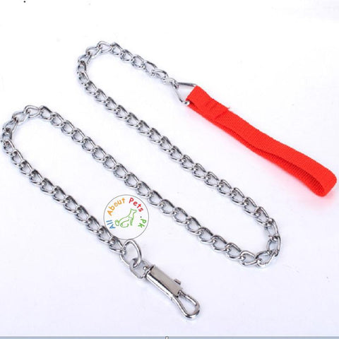 Image of Dog and Cat Metal Chain Leash 5 sizes 5ft long available at allaboutpets.pk in Pakistan
