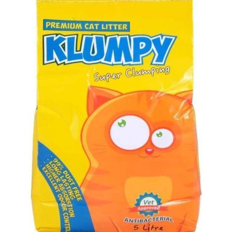 Image of Klumpy Cat Litter, 5L, 16L, cat clay clumping litter, cat EXCELLENT ODOR CONTROL litter available at allaboutpets.pk largest online pet store in pakistan.