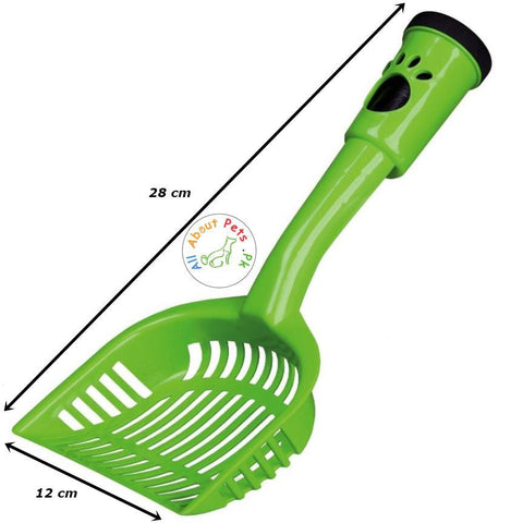 Image of Trixie Plastic Litter Scoop green color With Dirt Bags Medium available at allaboutpets.pk in Pakistan