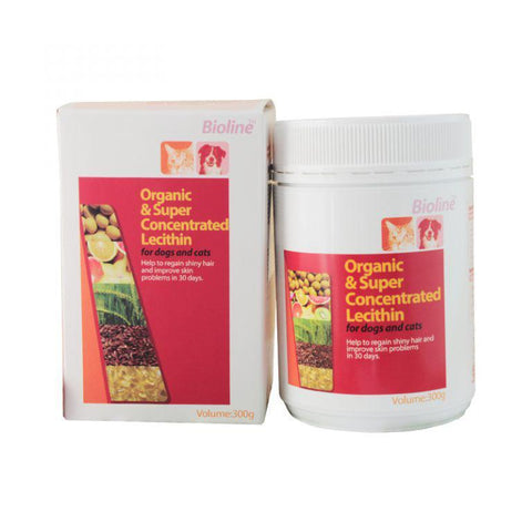 Image of Bioline Organic and Super Concentrated Lecithin 300g for cats and dogs available at allaboutpets.pk