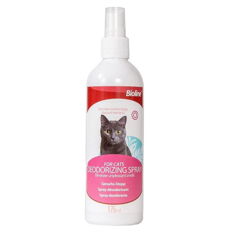 Bioline Deodorizing Spray for Cats 175ml available at allaboutpets.pk 