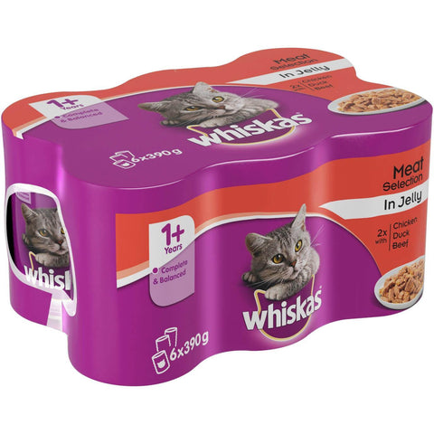 Whiskas Tin Meaty Selection In Jelly 390g available at allaboutpets.pk in Pakistan