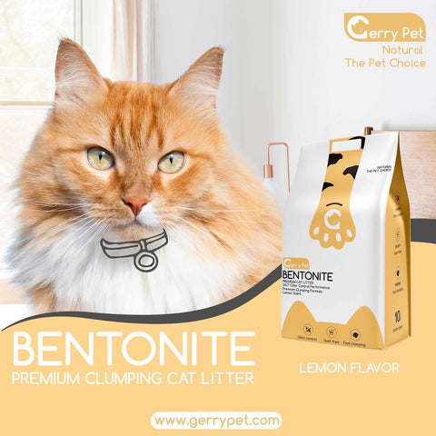 Image of Gerry Pet Bentonite Cat litter lemon scent available online at allaboutpets.pk in Pakistan