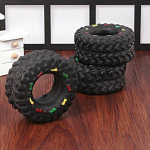 tyre shape cat dog squeaky chew play toy available at allaboutpets.pk in Pakistan 