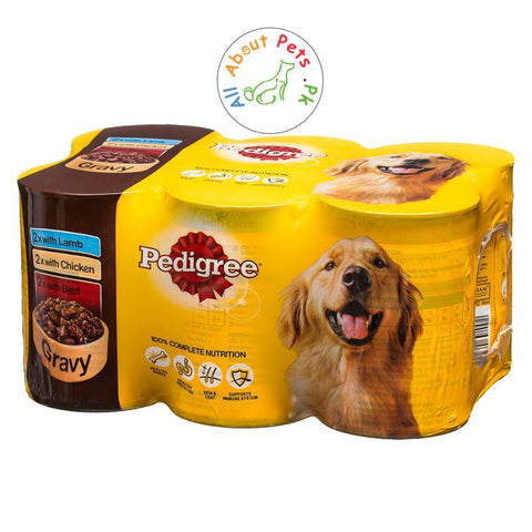 Image of Pedigree Wet Dog Food In Gravy Mixed Selection, beef, chicken and lamb flavors available at allaboutpets.pk in Pakistan