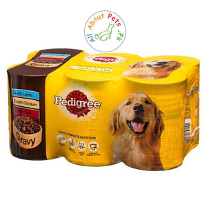 Pedigree Wet Dog Food In Gravy Mixed Selection, beef, chicken and lamb flavors available at allaboutpets.pk in Pakistan