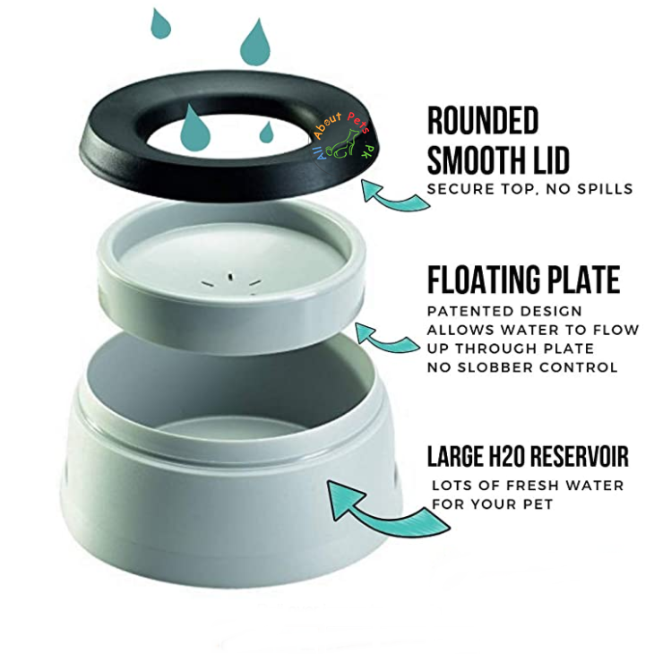 Pet Water Bowl No Slobber No Spill - AllAboutPetsPk