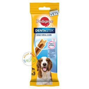 Pedigree Dentastix Oral Care Dog Treat X3 Triple Action available at allaboutpets.pk in Pakistan