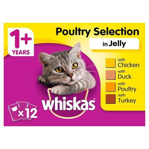 Image of Whiskas poultry Selection In Jelly 12x100g available online at allaboutpets.pk