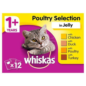 Whiskas poultry Selection In Jelly 12x100g available online at allaboutpets.pk