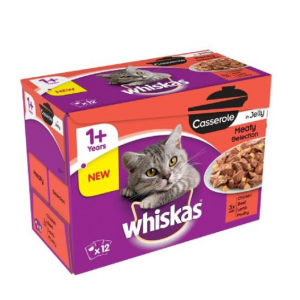 Image of Whiskas 1+ Cat Pouches Casserole Meaty Selection in Jelly 85g available in pakistan at allaboutpets.pk