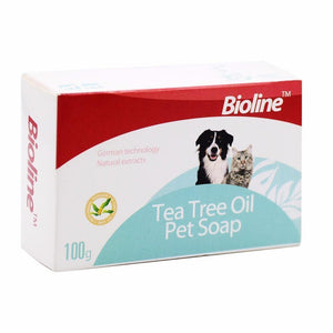 Bioline Tea Tree Oil Pet Soap 100g available at allaboutpets.pk