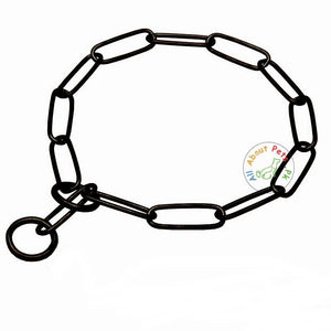 Dog Choke Chain Black Oval Links available at allaboutpets.pk in Pakistan