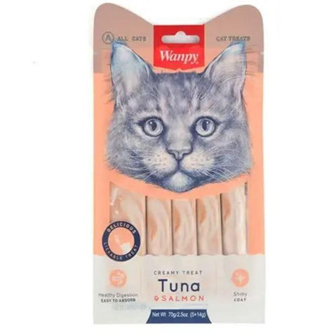 Wanpy Creamy Treat for cats Tuna & Salmon flavor available at allaboutpets.pk in Pakistan