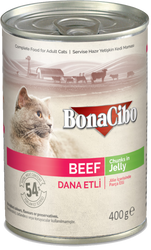 BONACIBO Canned Cat Food Beef 400g