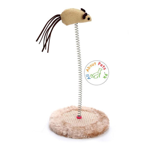 Image of Interactive Teaser Cat Toy With Sisal Scratching - AllAboutPetsPk