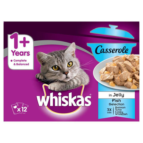 Whiskas 1+ Casserole Fish Selection Cat Food 85g available at allaboutpets.pk in Pakistan