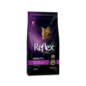 Reflex Plus Cat Food Gourmet with Chicken 1.5 Kg available at allaboutpets.pk in Pakistan