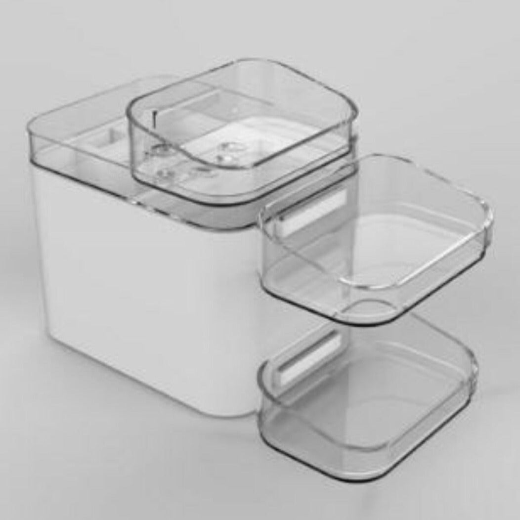 Pet automatic feeder, Water Fountain with Feeding Tray multi level tray setting available at allaboutpets.pk in Pakistan