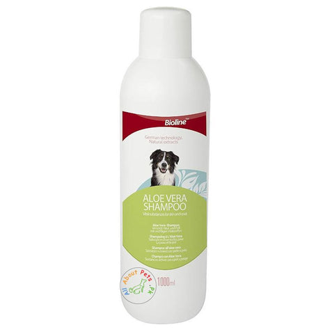 Image of Bioline Aloe Vera dog Shampoo 1000ml available at allaboutpets.pk