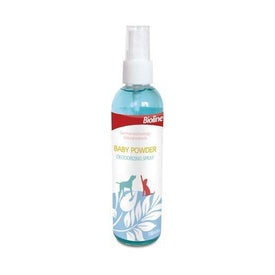 Bioline Baby Powder Deodorizing Pet Spray 118ml available at allaboutpets.pk