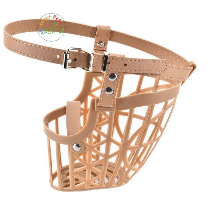 Dog Muzzle High Quality Plastic Basket Design Anti-biting Adjusting Straps available in Pakistan at allaboutpets.pk