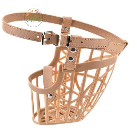 Image of Dog Muzzle High Quality Plastic Basket Design Anti-biting Adjusting Straps available in Pakistan at allaboutpets.pk