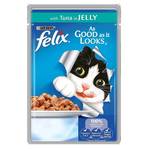 Felix Cat Food Tuna In Jelly 100g, cat wet food, cat jelly food available at allaboutpets.pk in pakistan.