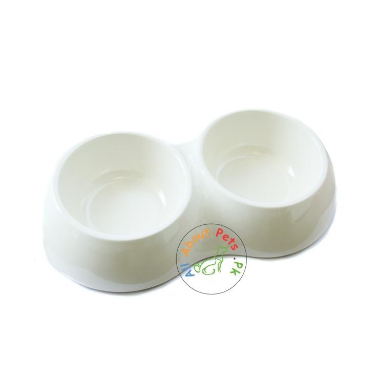 Melamine Pet Feeding Double Bowl For Cat & Dogs available at allaboutpets.pk in Pakistan