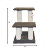 Cat scratch post tree with 4 scratching poles, 2 resting tops and toy with spring available in Pakistan at allaboutpets.pk