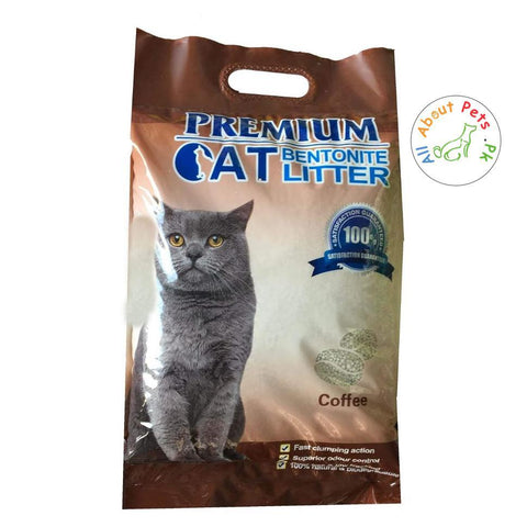 Premium Bentonite Cat Litter Coffee Scented 99% Dust Free available at allaboutpets.pk in Pakistan