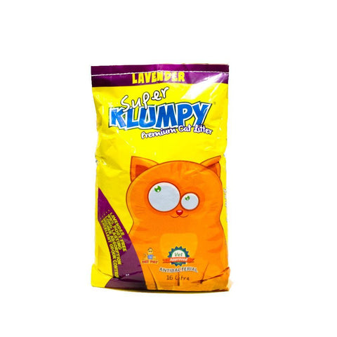 Super Klumpy Cat Litter 16L Lavender Scented available at allaboutpets.pk in pakistan