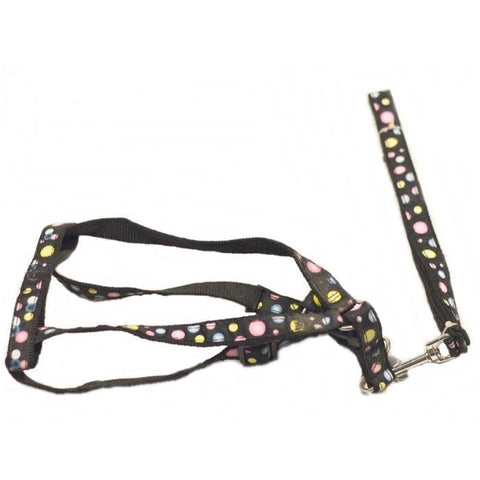 Image of Assorted Multi Colored Harness & Lead for dogs, polka dots available online at allaboutpets.pk in pakistan.