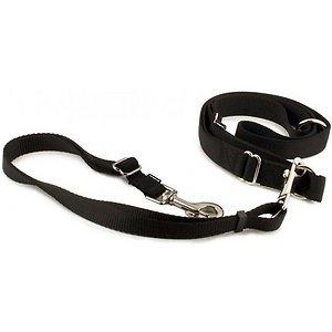 Image of Smart Way black Collar With Leash for dogs, Dog Leash With Padded Collar   25mm 48" X 20"  High Quality Durable Material available at allaboutpets.pk in pakistan.