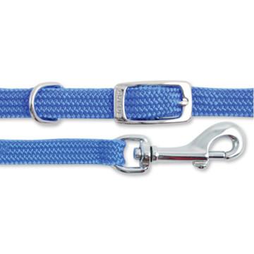 Image of Smart Way blue Collar With Leash for dogs, Dog Leash With Padded Collar   25mm 48" X 20"  High Quality Durable Material available at allaboutpets.pk in pakistan.
