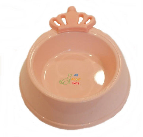 Image of Crown shape pet Feeding Bowl pink color, cat feeding bowl, dog feeding bowl available online at allaboutpets.pk in pakistan.