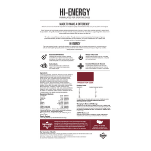 Diamond Hi-Energy Dog Food – 22.7 KG / 50 lb