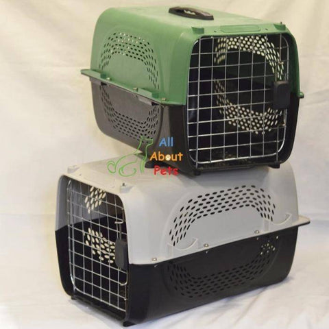 Image of Jet Box Paw Print grey for Cats & Dogs, pet carry box, pet travel box available at allaboutpets.pk in pakistan.