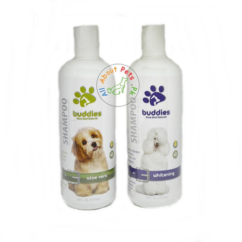 Image of Buddies Dog Shampoo 473ml Aloe vera, whitening available in pakistan at allaboutpets.pk