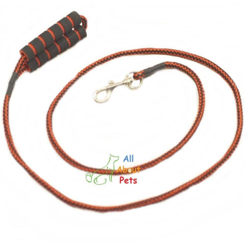 Image of Dog Leash Rope  red and black 9mm with foam grip 58  a"vailable at allaboutpets.pk in pakistan.