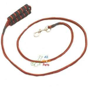 Dog Leash Rope  red and black 9mm with foam grip 58  a"vailable at allaboutpets.pk in pakistan.