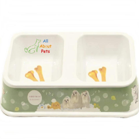 Image of Dual Feeding Bowl for Dogs & Cats - Plastic pet feeding bowl available at allaboutpets.pk in pakistan.