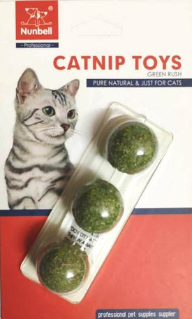 Nunbell Catnip Toy – 3 balls catnip toy set for playful cats in Pakistan