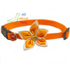 Orange Nylon Collar with Flower for Cats & Small Dogs available online at allaboutpets.pk in pakistan.