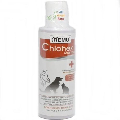 Image of Remu Chlohex Shampoo For Dogs, Pet shampoo anti dandruff available online at allaboutpets.pk in pakistan.