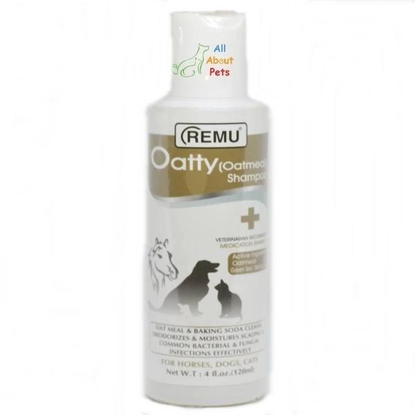 Remu Oatty Shampoo For Dogs, deodorizes & moisturizes scaling and common bacterial & fungal infections effectively available online at allaboutpets.pk in pakistan.