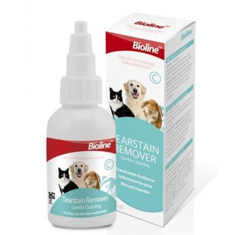 Bioline Tear Stain Remover 50ml available at allaboutpets.pk
