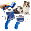 Blue Hair Removal Brush Pet Comb Rake for Medium Large Dogs Self Cleaning Pet Products available at allaboutpets.pk