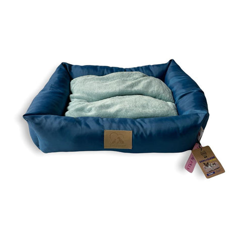 Image of Rectangle Bed For Cats and Dogs Soft Plush Material - AllAboutPetsPk